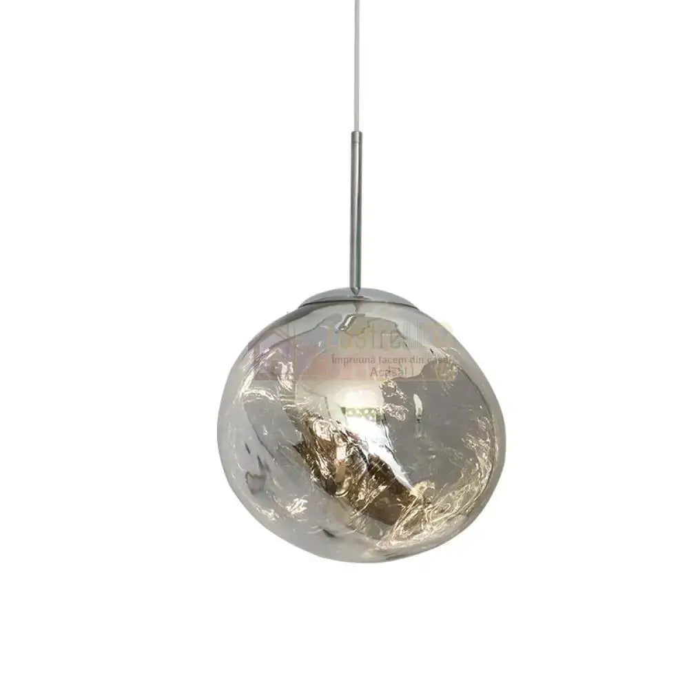 Pendul Nordic Sticla Crom Dx1020-1 Ch Lighting Fixtures