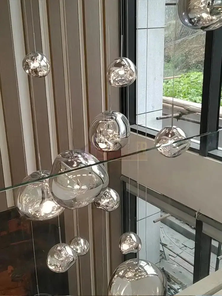 Pendul Nordic Sticla Crom Dx1020-1 Ch Lighting Fixtures