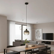 Pendul OILELLA Black 1xE27 Eglo Ø19CM Lighting Fixtures