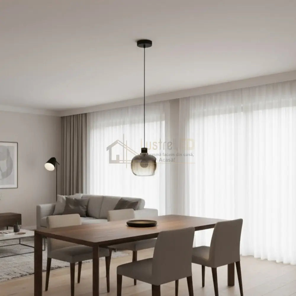 Pendul OILELLA Black 1xE27 Eglo Ø19CM Lighting Fixtures