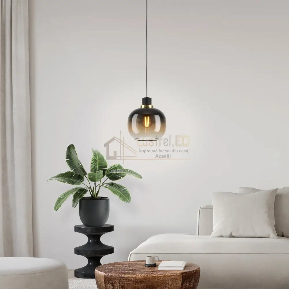 Pendul OILELLA Black 1xE27 Eglo Ø19CM Lighting Fixtures