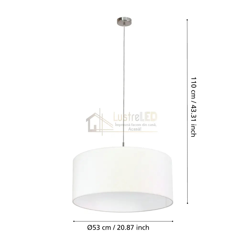Pendul PASTERI White & Silver 110CM ALBA / SUSPENDATE Lighting Fixtures