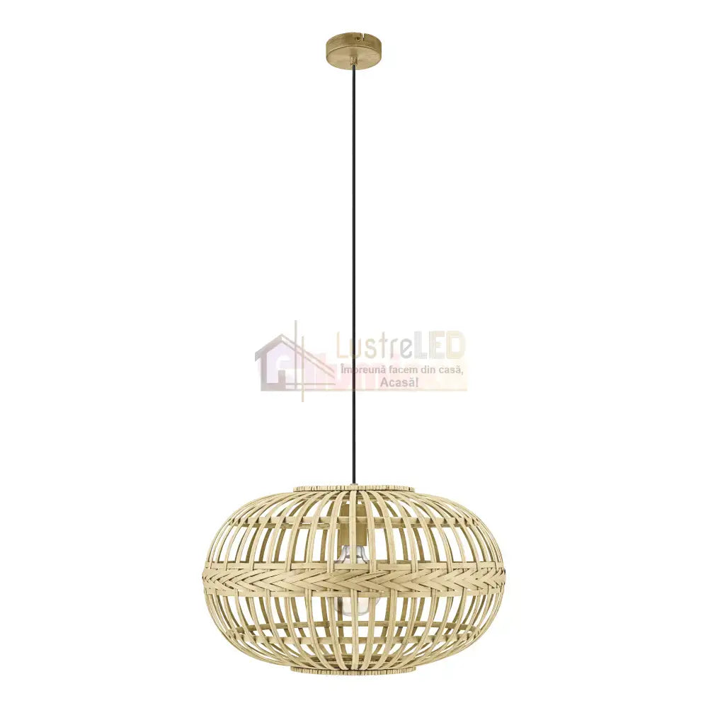 Lustra LED Suspendata AMSFIELD Wood Style EGLO 49771 LEMN / SUSPENDATE Lighting Fixtures