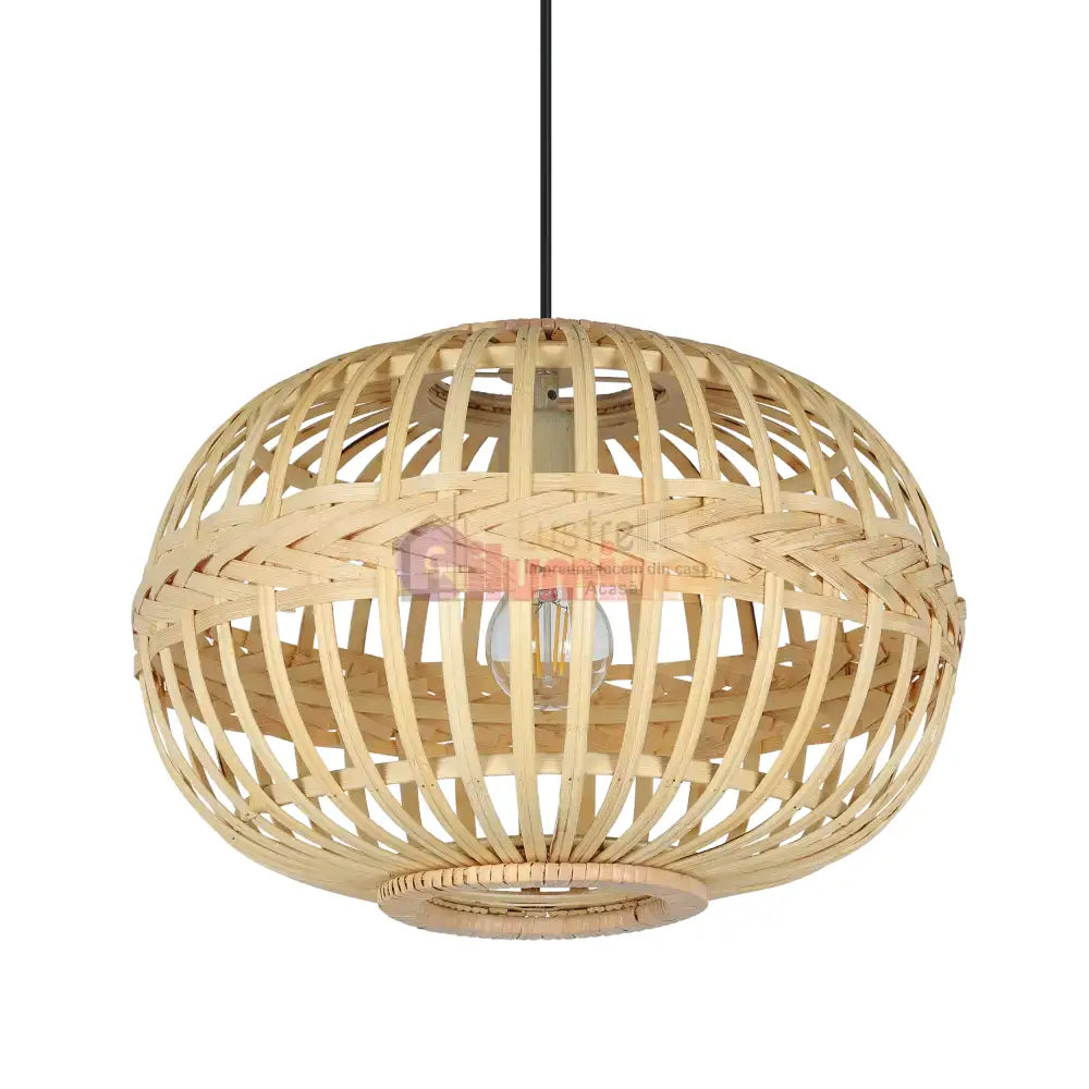 Lustra LED Suspendata AMSFIELD Wood Style  EGLO 49771 lustreled.ro