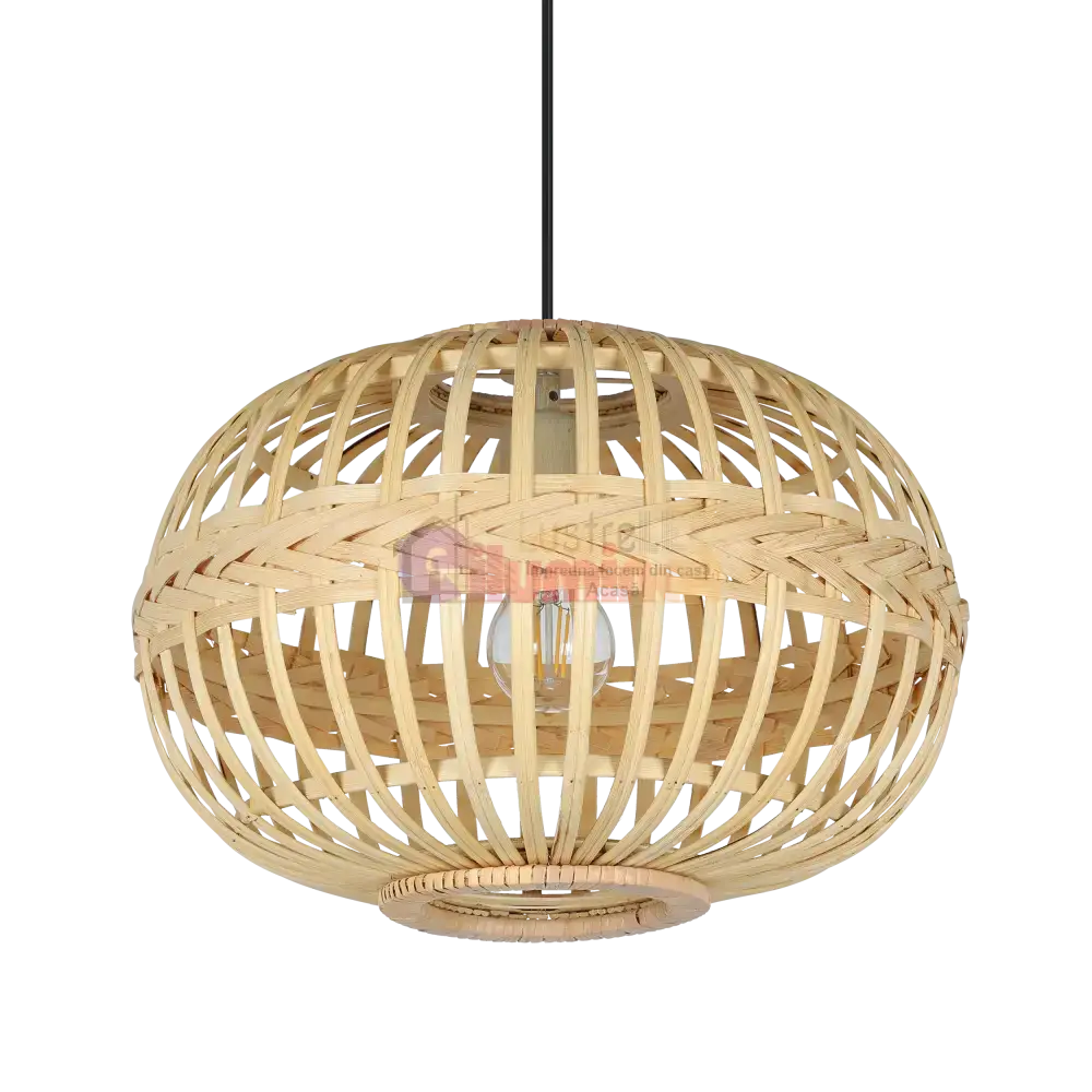 Lustra LED Suspendata AMSFIELD Wood Style  EGLO 49771 lustreled.ro