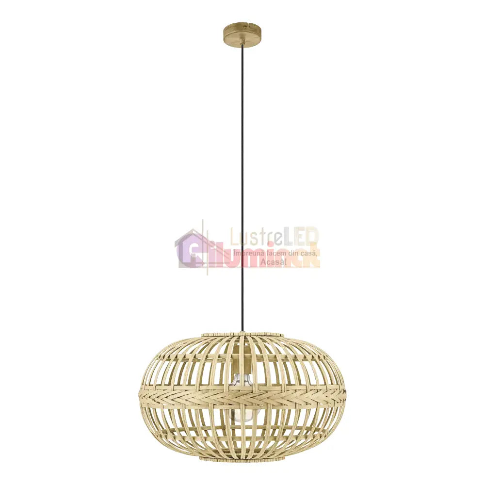 Lustra LED Suspendata AMSFIELD Wood Style  EGLO 49771 lustreled.ro