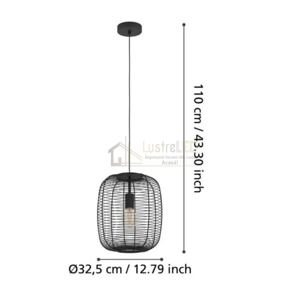 Pendul RINROE Black 110CM NEAGRA / ABAJUR Lighting Fixtures
