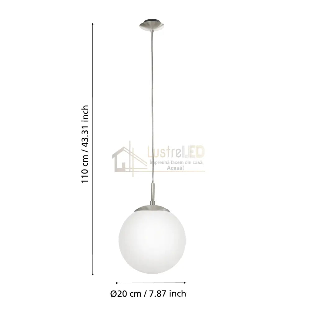 Pendul RONDO White & Silver 110x20CM ALBA / ABAJUR Lighting Fixtures
