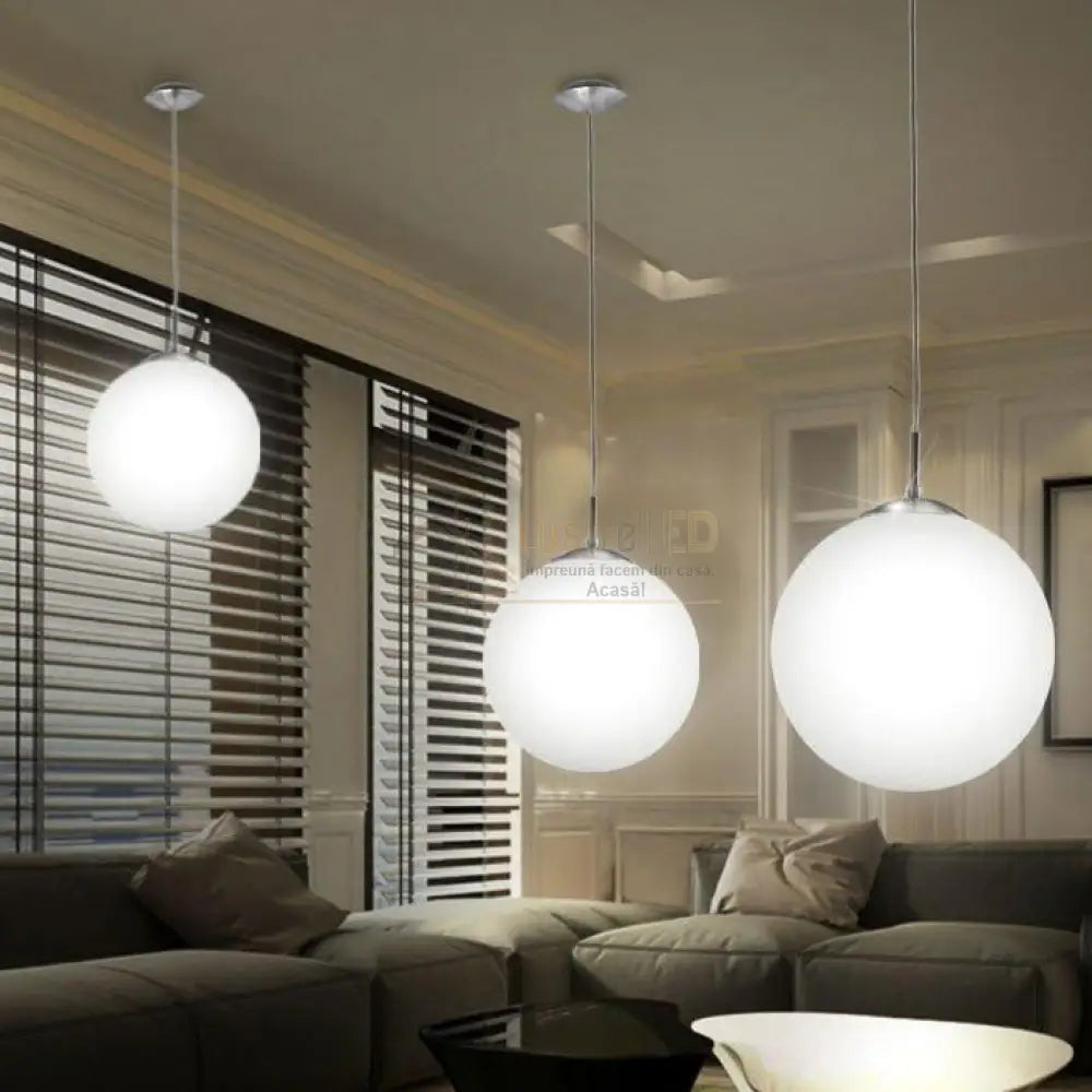 Pendul RONDO White & Silver 110x30CM ALBA / ABAJUR Lighting Fixtures
