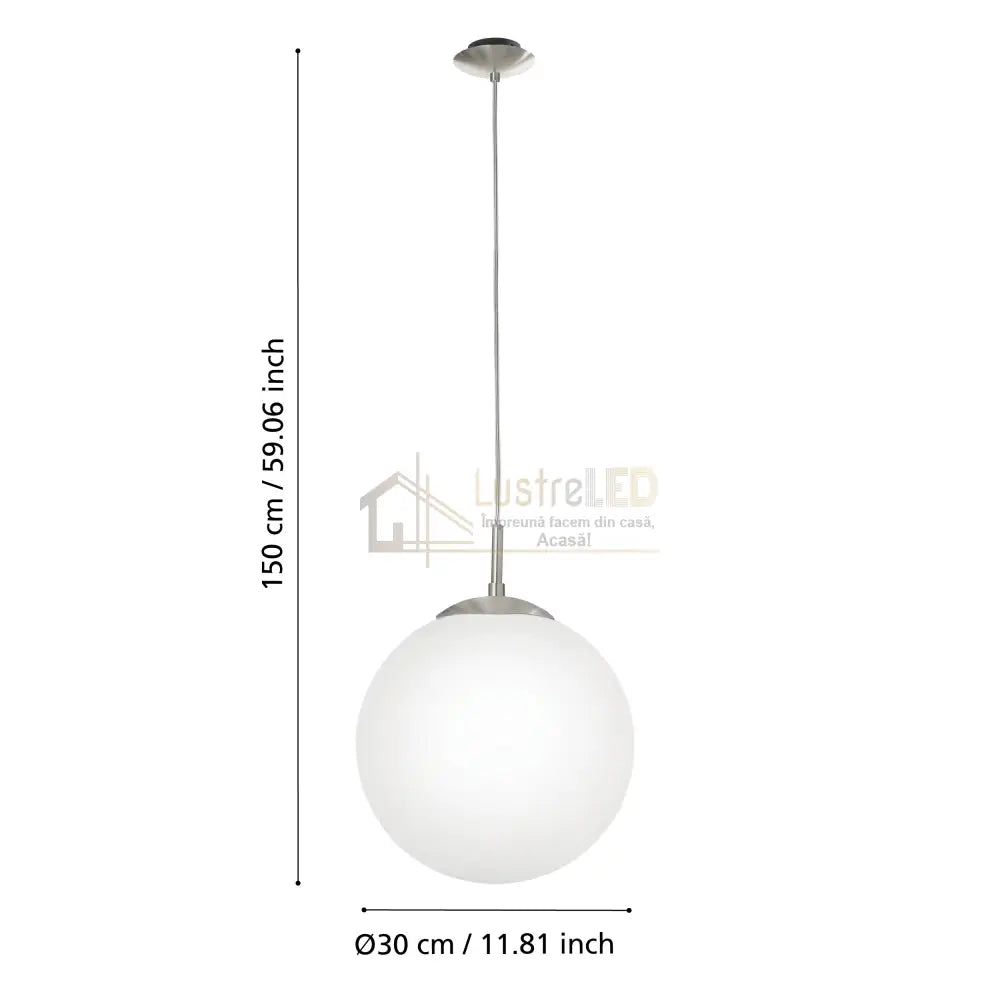 Pendul RONDO White & Silver 110x30CM ALBA / ABAJUR Lighting Fixtures