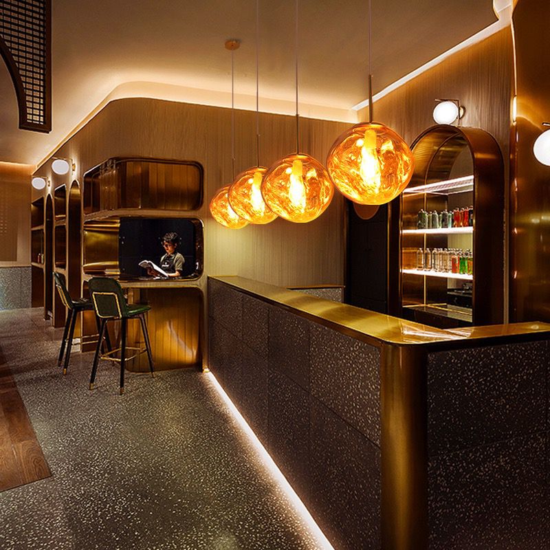 Pendul Nordic Sticla Amber DX1020-1