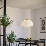Pendul SUMMERHILL White & Brown 110CM ALBA / VINTAGE SI RETRO DESIGN Lighting Fixtures