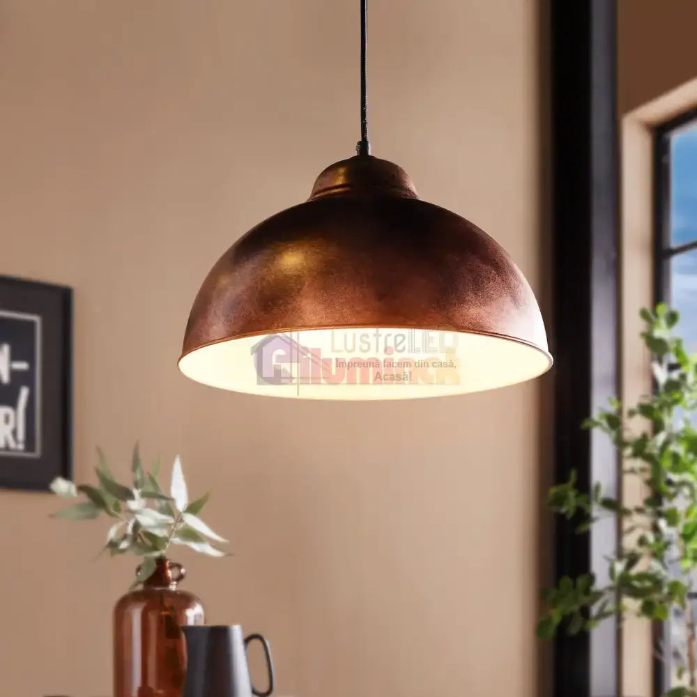 Pendul TRURO 2 Antique Cooper 110CM Eglo AURIU / ABAJUR Lighting Fixtures