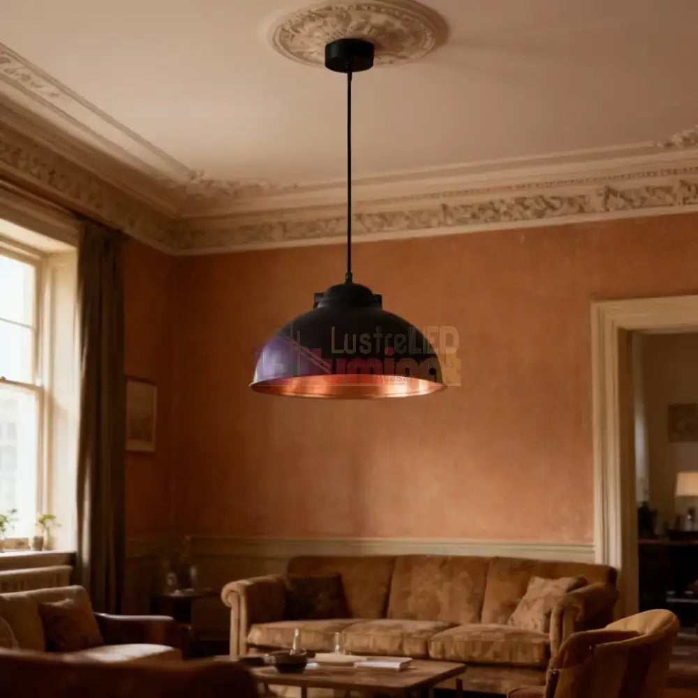 Pendul TRURO 2 Black & Gold 110CM Eglo NEAGRA / ABAJUR Lighting Fixtures