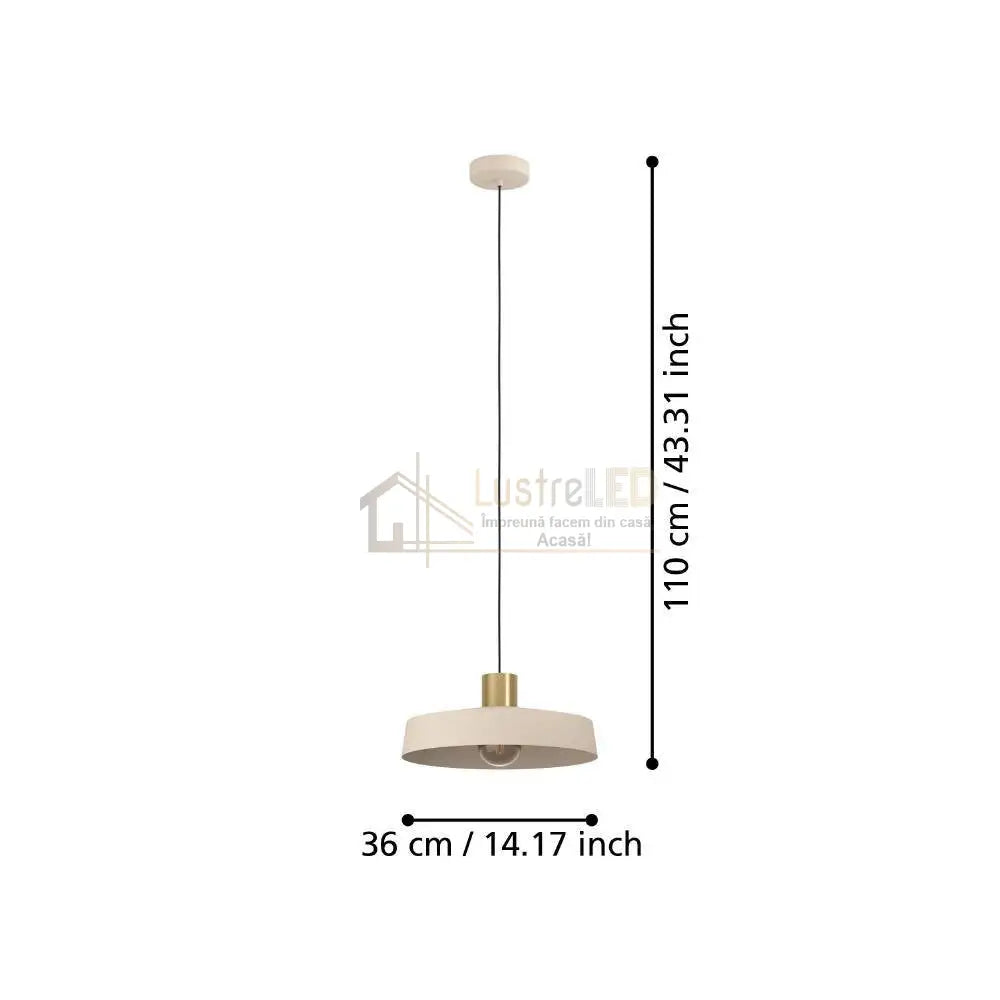 Pendul VALDIOLA 110CM Eglo CREM / SUSPENDATE Lighting Fixtures