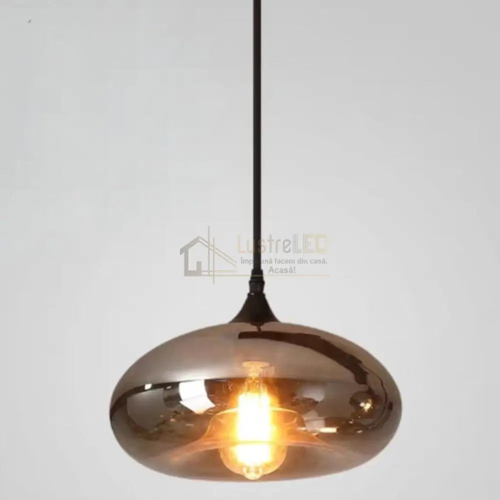 Pendul VERA 2 Black Abajur Fumuriu 1xE27 Lighting Fixtures