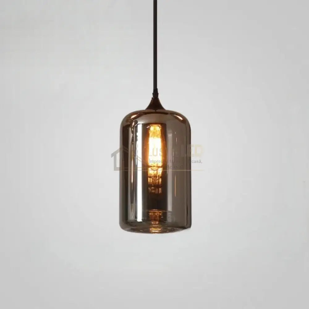Pendul VERA 3 Black Abajur Fumuriu 1xE27 Lighting Fixtures