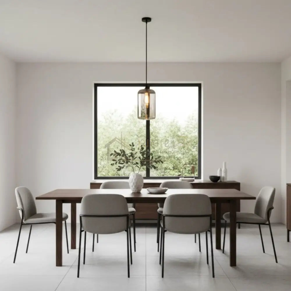 Pendul VERA 3 Black Abajur Fumuriu 1xE27 Lighting Fixtures