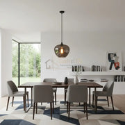 Pendul VERA 4 Black Abajur Fumuriu 1xE27 Lighting Fixtures