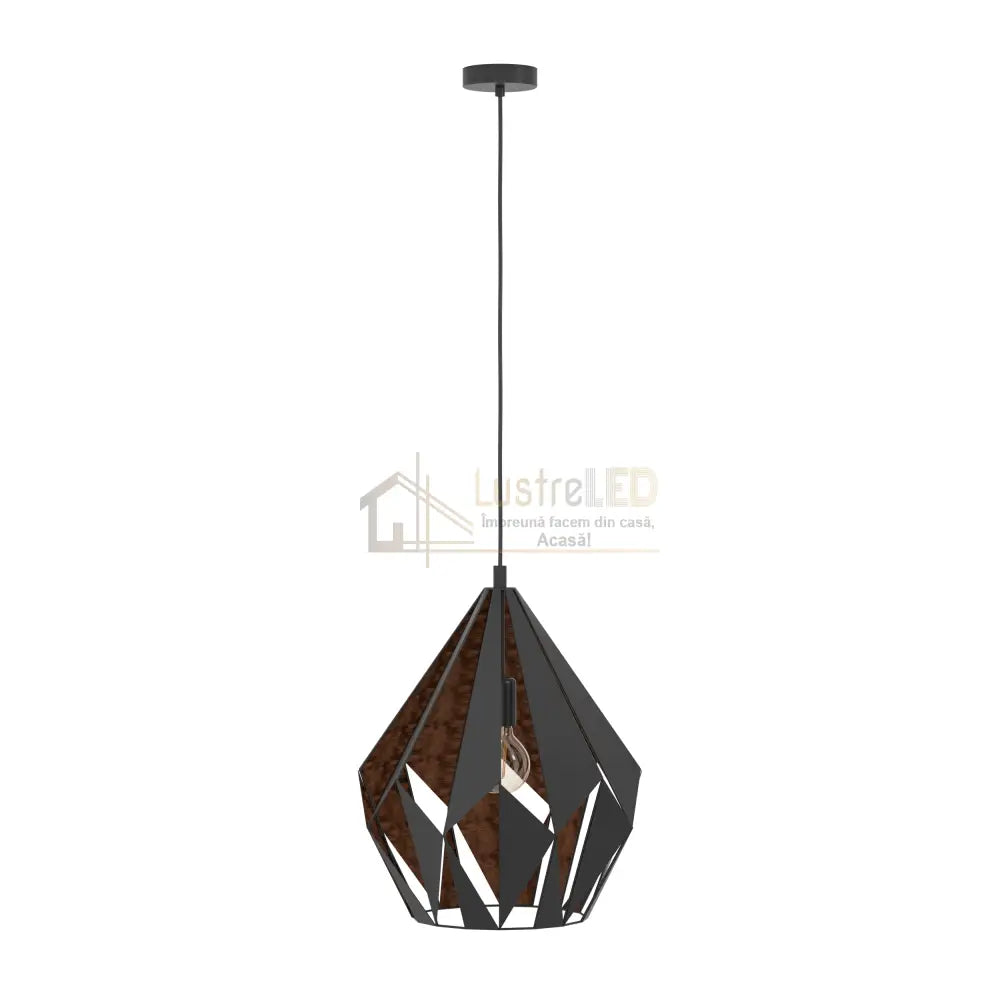 Pendul Vintage CARLTON 1 150CM Eglo NEAGRA / VINTAGE SI RETRO DESIGN Lighting Fixtures
