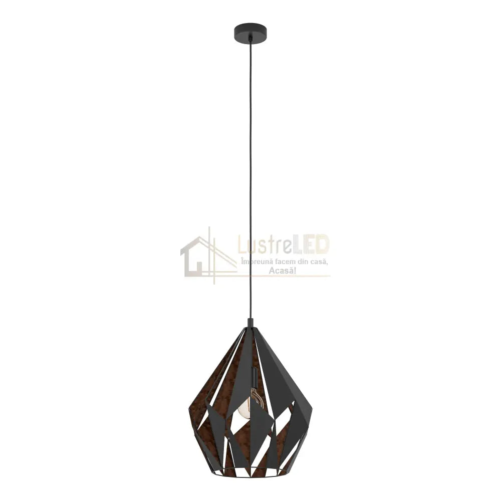 Pendul Vintage CARLTON 1 150CM Eglo NEAGRA / VINTAGE SI RETRO DESIGN Lighting Fixtures