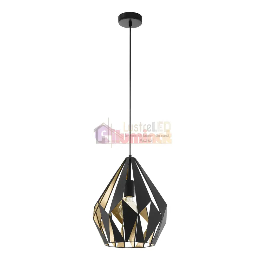 Pendul Vintage CARLTON 1 Black & Gold 110CM Eglo NEAGRA / VINTAGE SI RETRO DESIGN Lighting Fixtures