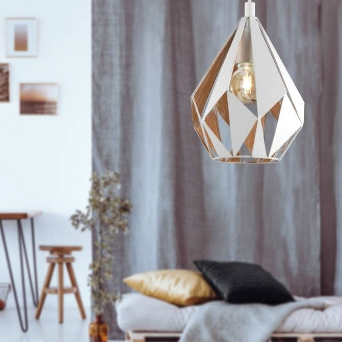 Pendul Vintage E27 Pheonix Alb Lighting Fixtures