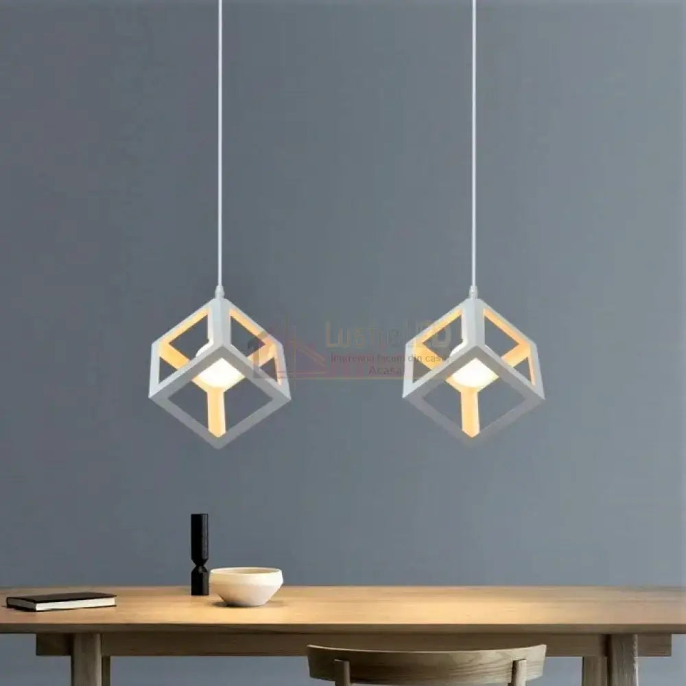 Pendul Vintage E27 Cub Alb