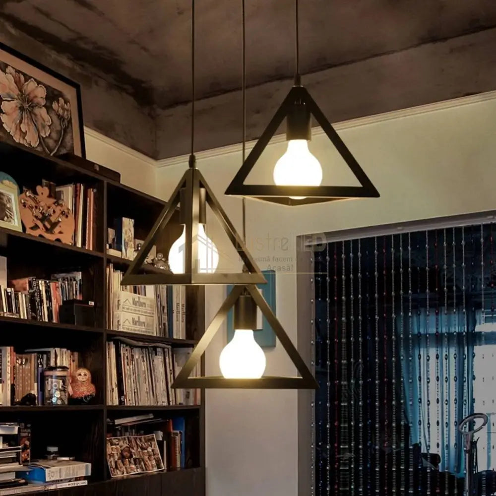 Pendul Vintage E27 Triangle Lighting Fixtures