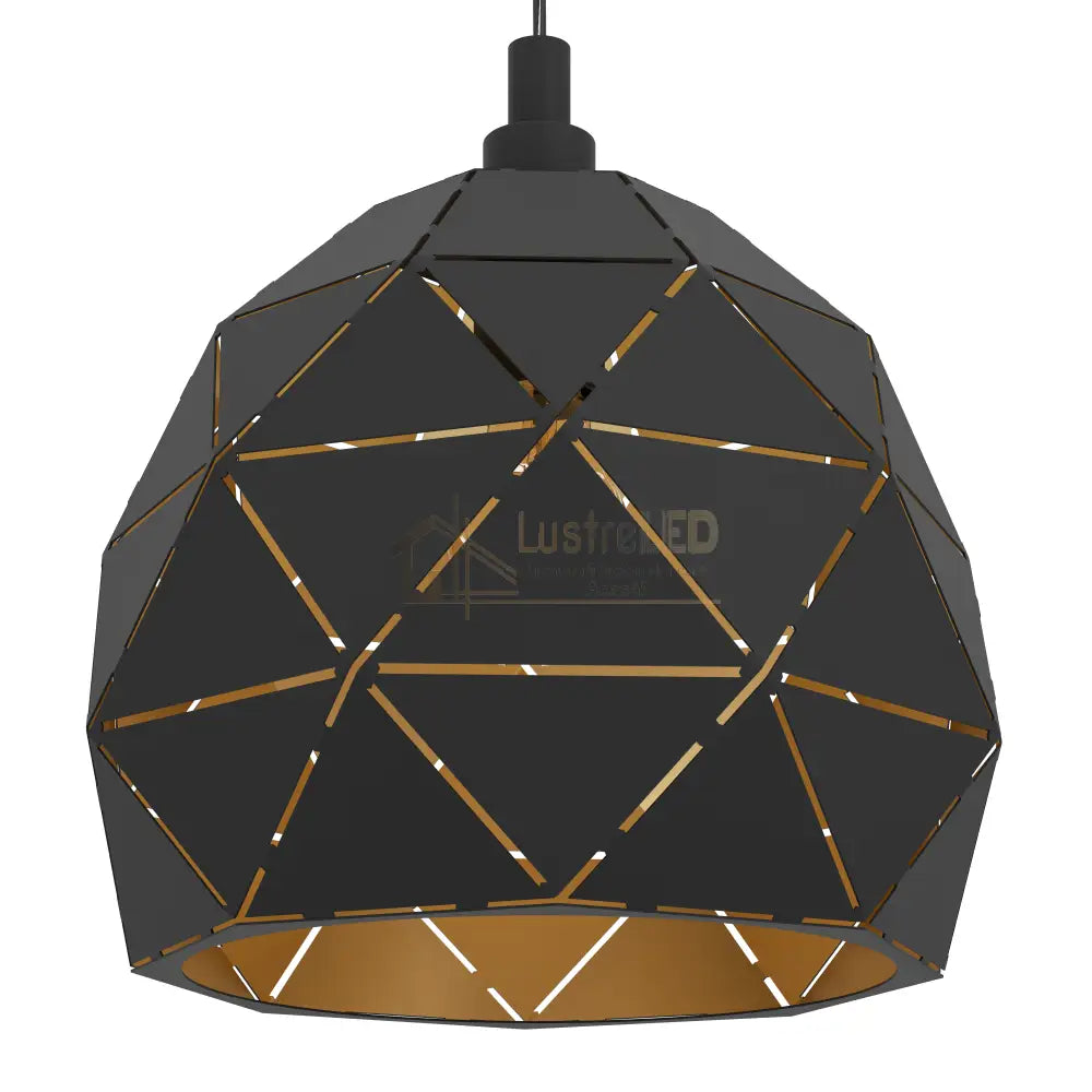 Pendul Vintage ROCCAFORTE 110CM Eglo NEGRU + AURIU / VINTAGE SI RETRO DESIGN Lighting Fixtures