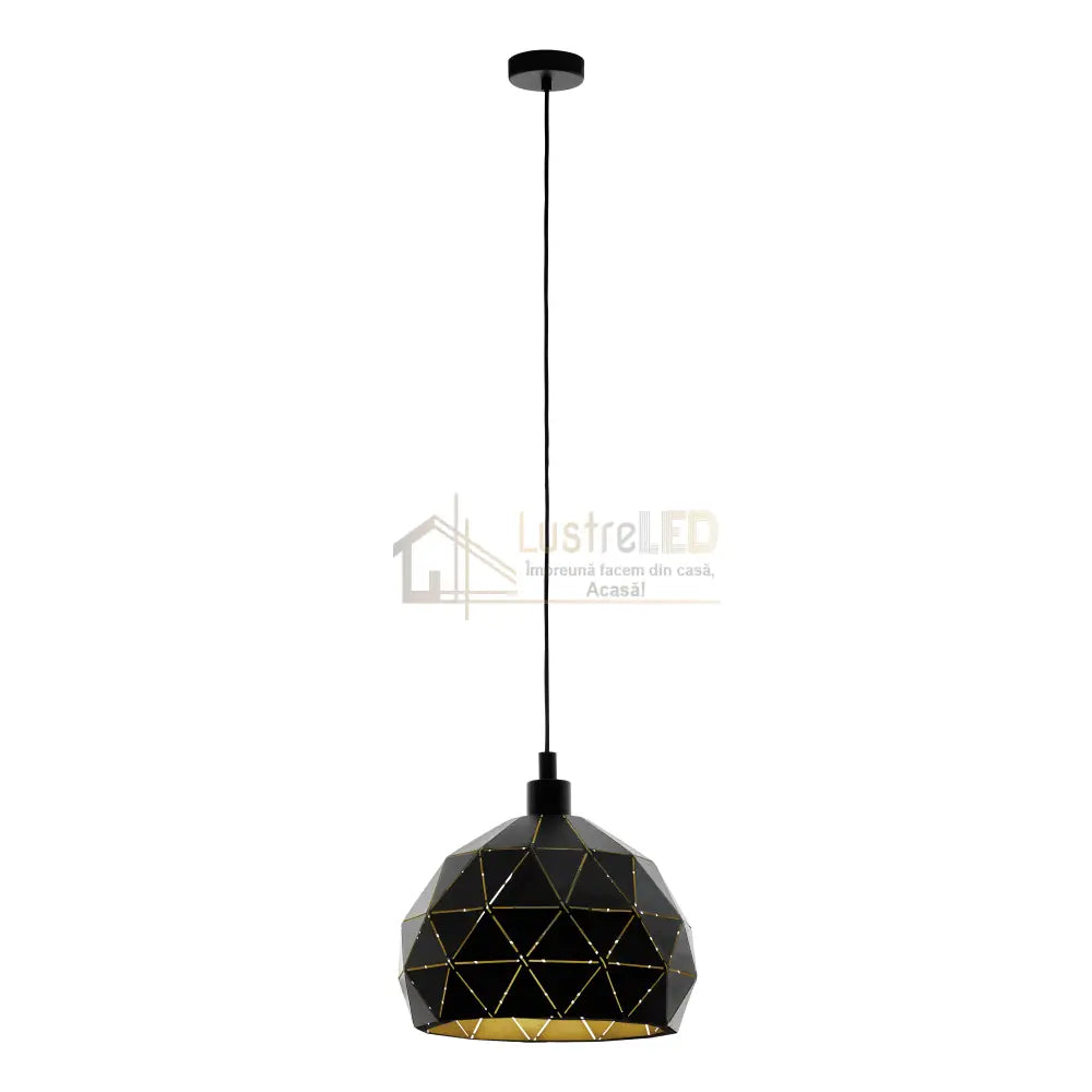Pendul Vintage ROCCAFORTE 110CM Eglo NEGRU + AURIU / VINTAGE SI RETRO DESIGN Lighting Fixtures