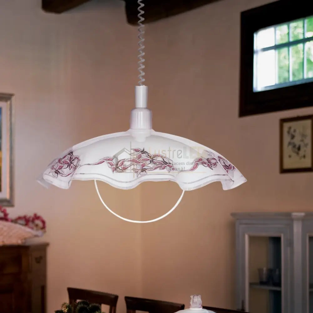 Pendul Vintage VETRO White 110CM ALBA / ABAJUR Lighting Fixtures