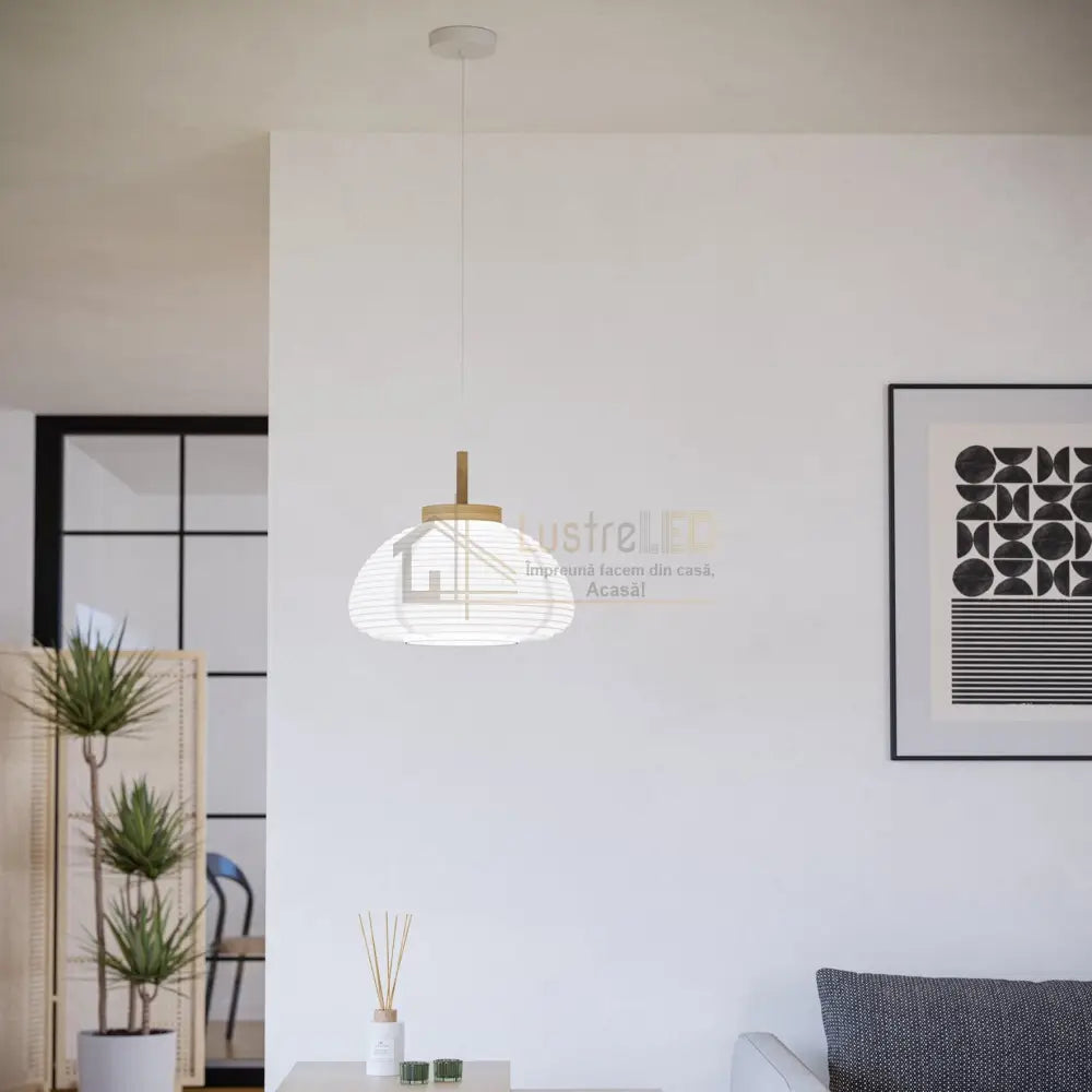Pendulul SUMMERHILL White 110CM Eglo ALBA / SUSPENDATE Lighting Fixtures