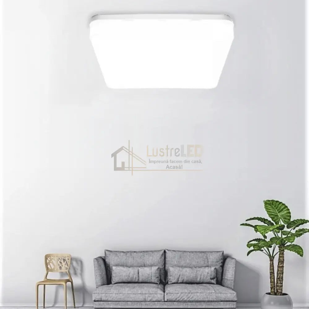 Plafoniera Led 24W Patrata Echivalent 200W C051 Led Ceiling Light