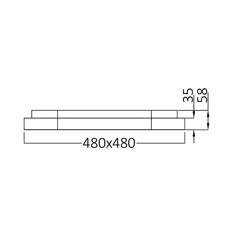 Plafoniera LED 36W 48cm GOLD Square IP20 3 Lumini BH17-00786 48CM / 36W / 3 FUNCTII led ceiling light