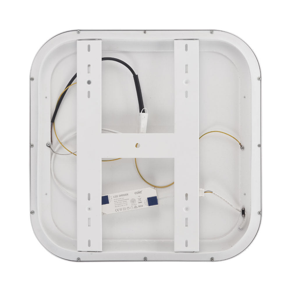 Plafoniera LED 36W 48cm White Square IP20 3 Lumini BH17-00780 48CM / 36W / 3 FUNCTII led ceiling light