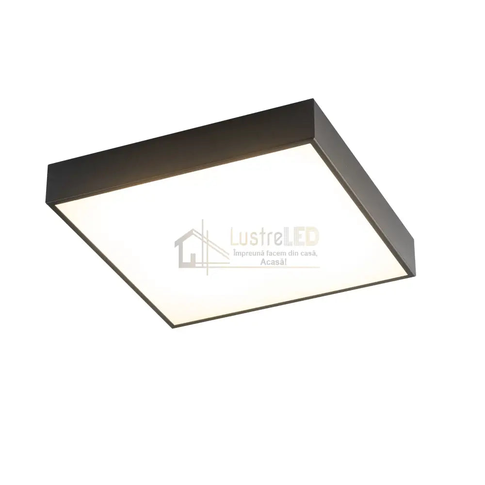 Plafoniera Led 40W Ultra-Thin Black Patrata Echivalent 400W Led Ceiling Light