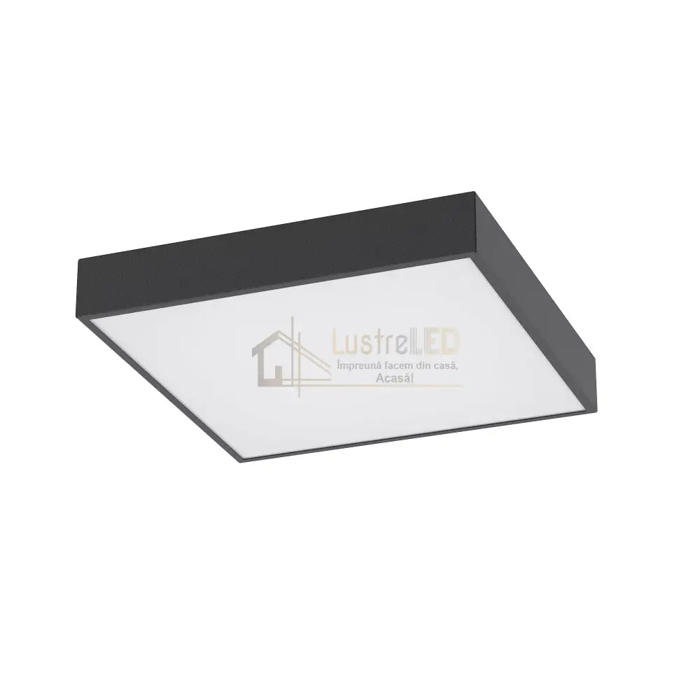 Plafoniera Led 40W Ultra-Thin Black Patrata Echivalent 400W Led Ceiling Light