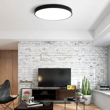 Plafoniera LED 40W ULTRA-THIN BLACK Rotunda Echivalent 400W
