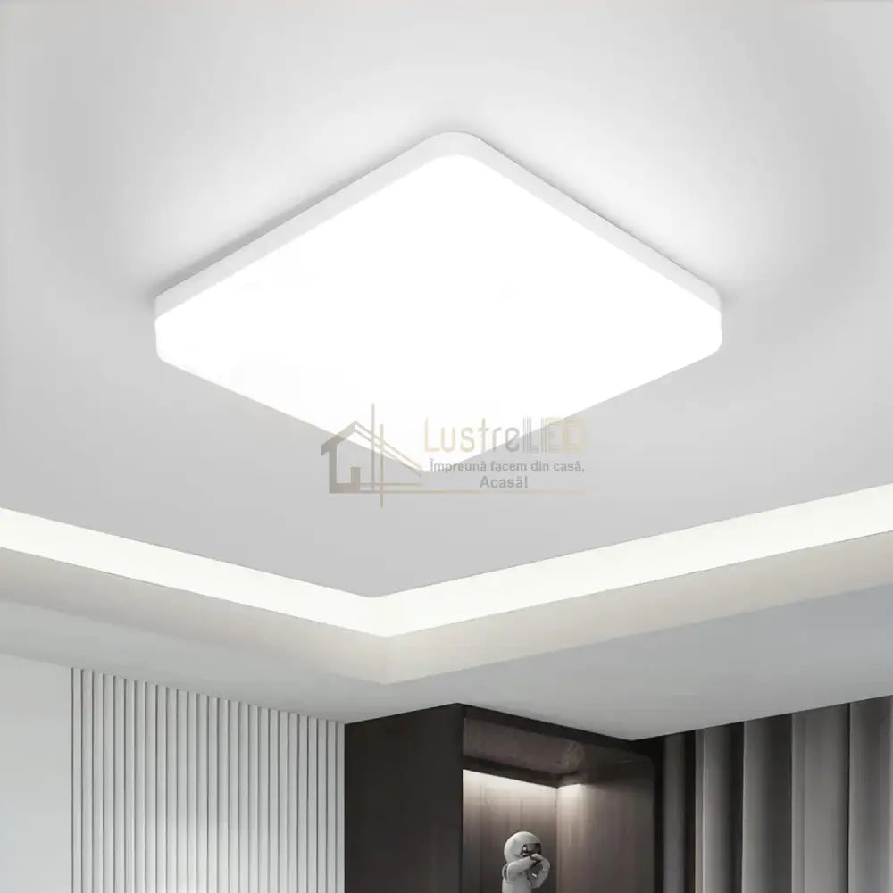 Plafoniera Led 48W Frameless Patrata Echivalent 400W Led Ceiling Light