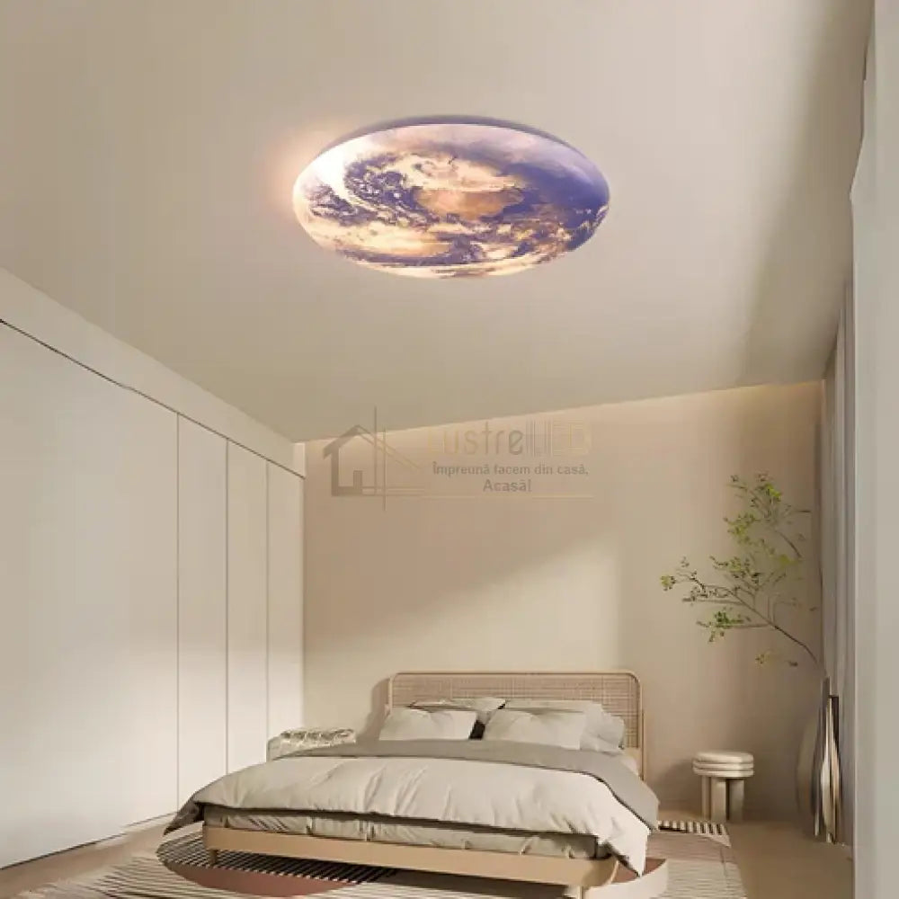 Plafoniera LED 96W 50CM EARTH Echivalent 500W lustreled.ro