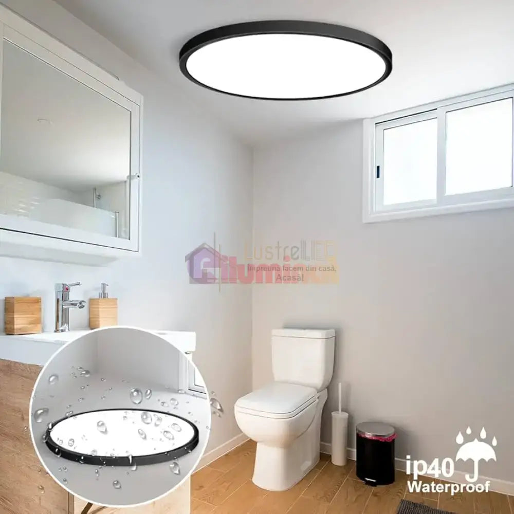 Plafoniera LED Baie 40W 50cm IP40 3 Lumini Echivalent 320W lustreled.ro
