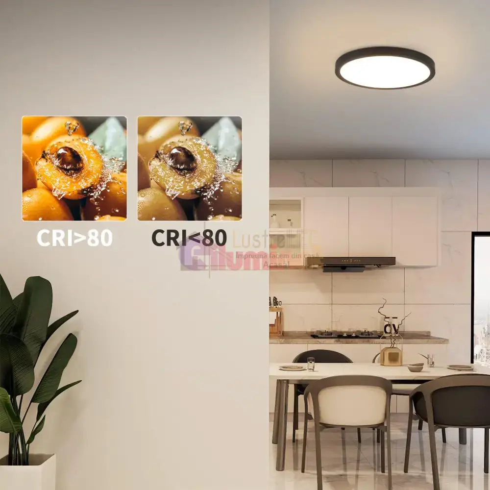 Plafoniera LED Baie 40W 50cm IP40 3 Lumini Echivalent 320W lustreled.ro