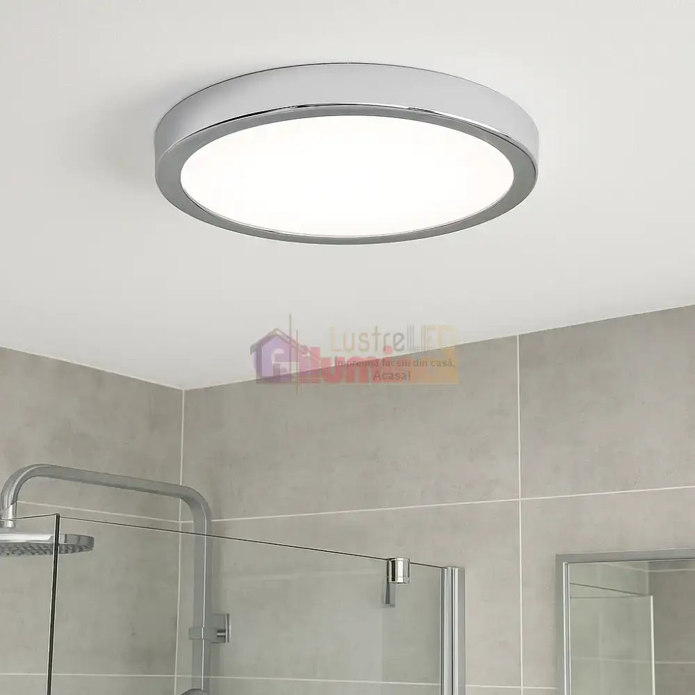 Plafonieră LED Baie IP44 FUEVA 5 Silver Echivalent 250W ALB NEUTRU / 20.5W / 28.5CM led ceiling light