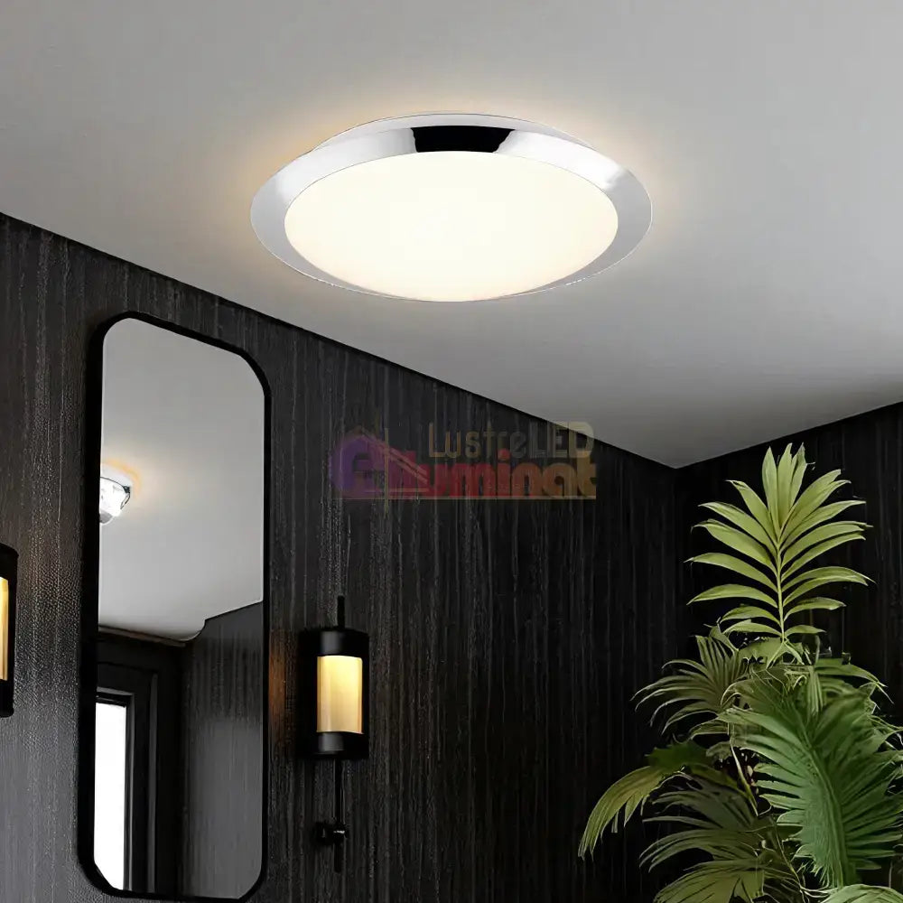 Lustra LED UMBERTO Crom lustreled.ro