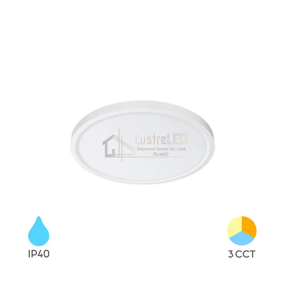 Plafoniera LED Baie Zetta 20W 23cm IP40 3 Lumini White Echivalent 160W led ceiling light