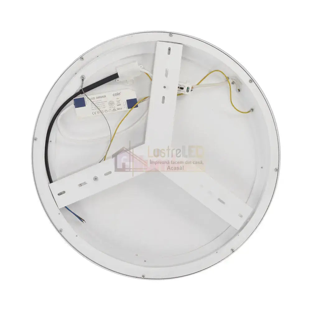 Lustra LED GIRONA White 3 Lumini din buton Echivalent 400W ALBA / 48CM / CIRCLE DESIGN Lighting Fixtures