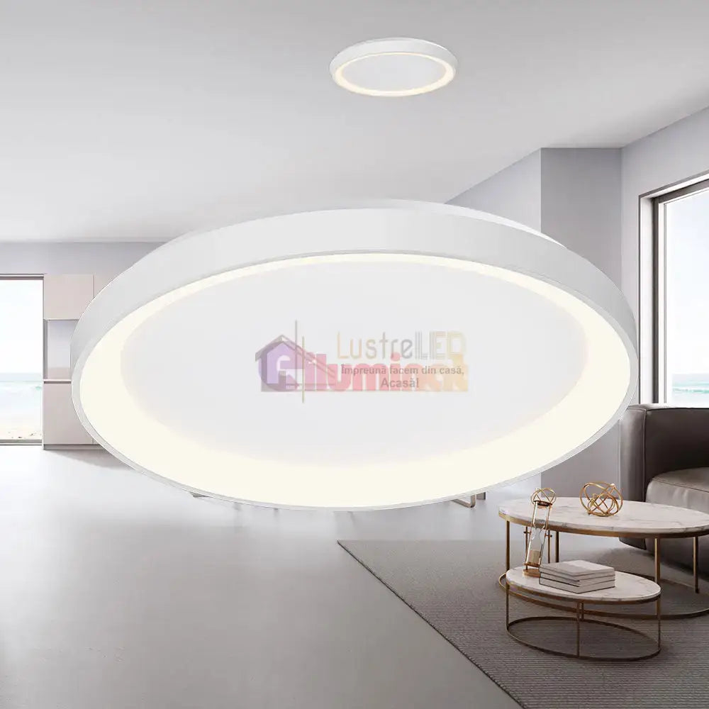 Lustra LED GIRONA White, 3 Lumini din buton, Echivalent 400W lustreled.ro