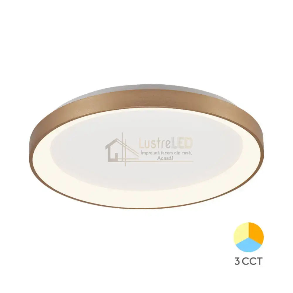 Lustra LED Aplicata GOLD BELLA 36W 3IN1 lustreled.ro