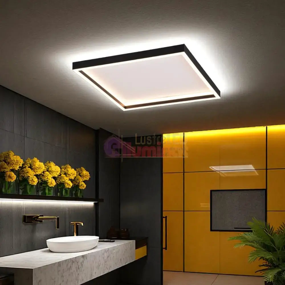 Plafoniera LED ROTONDA Black Premium lustreled.ro